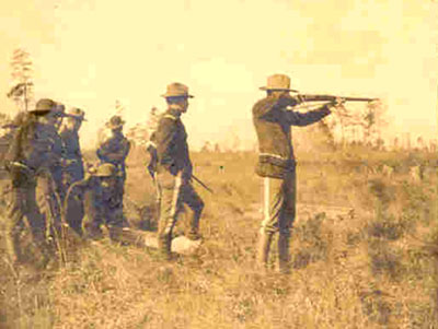 Officers of the 1st Territorial Volunteer Infamtry on the Target Range