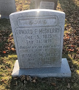 Grave of Civilian Edwrad McSherry, 1898