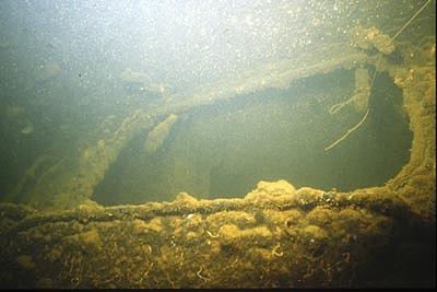 Open hatch, wreck of U.S.S. New York