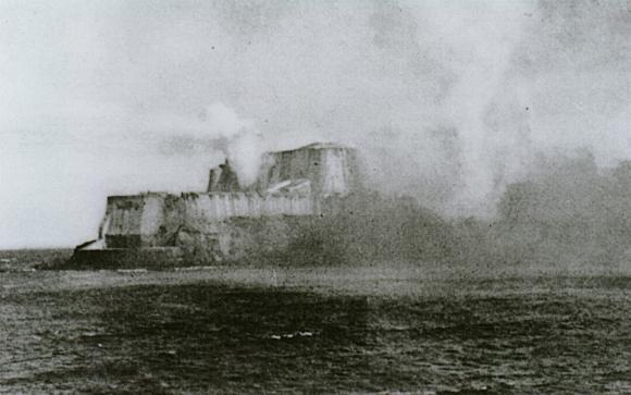 El Morro Castle under bombardment, 1898