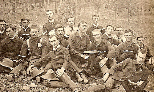 1st South Carolina Volunteer Infantry holding a Bible Class, 1898