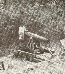 One of the Filipino guns which endangered the 1st California's troops