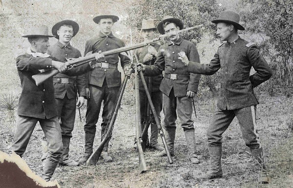 An Officer of the 1st Montana Repels a Bayonet Thrust