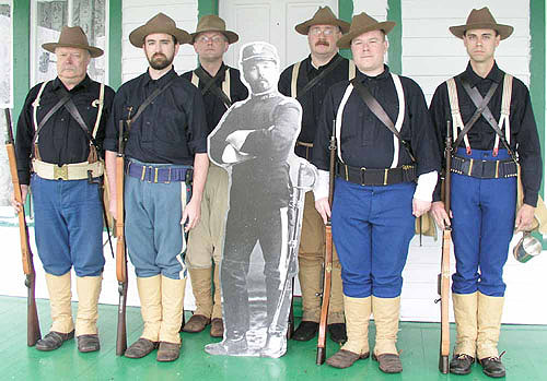 Members of the 20th Kansas, Co. I Living History Group
