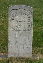 Grave of Edward Lycette, 5th Mass. Vol. Inf., in Alaska