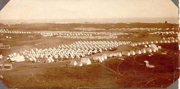 Camp Wikoff, aerial view, 1898
