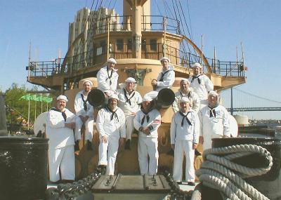 The Living History Crew at Olympia's forward turret