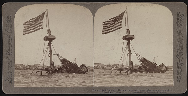 Wreckage of the Battleship Maine, circa 1903