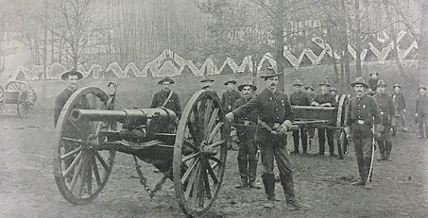 Battery B, Pennsylvania Light Artillery at Camp Hastings, 1898
