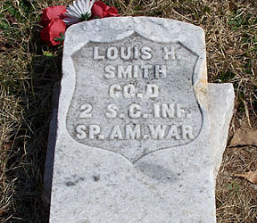 Grave of Louis Smith, 2nd South Carolina Volunteer Infantry, in Alabama