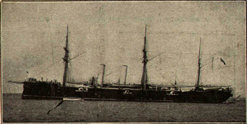 Broadside view of the Alfonso XII