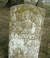 The Grave of Charles Steinberg, 8th U.S. Infantry, in Arkansas