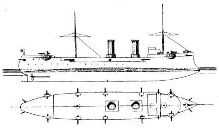 Plan and Profile of the U.S.S. Baltimore