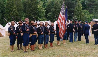 The troops, inspected by the Adjuatant General of the National Guard