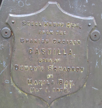 Plaque with the Castilla's Gun in Vermont