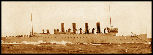U.S.S. Columbia at Sea