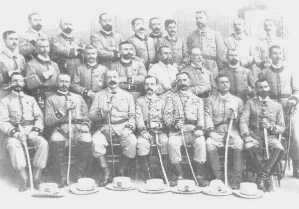 Officers of the Constitution No. 29 Regiment at Santiago