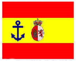 Spanish Flag of Vice-Admiral, the Commander-in-Chief of the Fleet, 1898