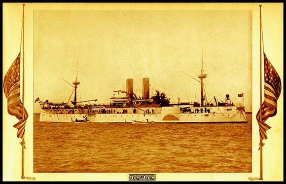 Battleship Maine at anchor