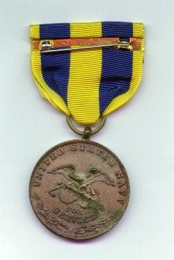 Back - U.S. Navy Spanish Campaign Service Medal