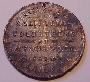 Back - California Volunteers Commemorative Medal