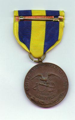 Back - U.S. Marine Corps Spanish Campaign Service Medal