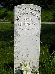 Grave of William Cooper, 35th Michigan Volunteer Infantry, in Michigan