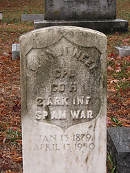 Grave of John Neel, 2nd Arkansas Volunteer Infantry, in North Carolina
