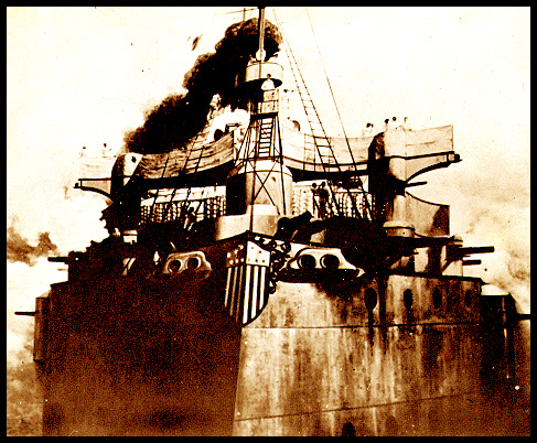 Cruiser Olympia during the Battle of Manila Bay