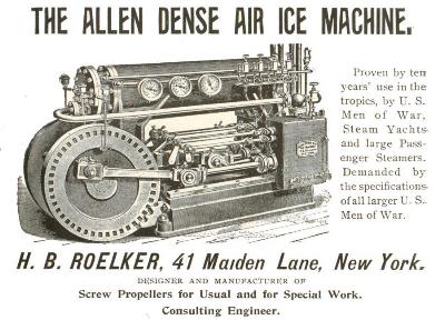 Advertisement for thr Allen Dense Air Ice Machine