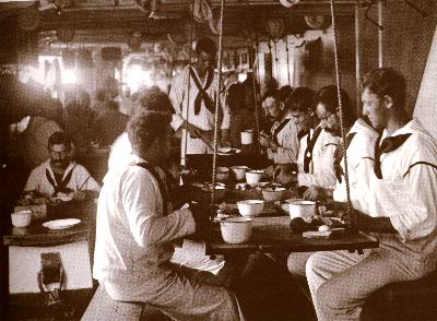 The Crew Dining aboard the Cruiser Olympia