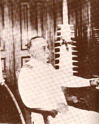 Dewey in his stateroom aboard the cruiser Olympia