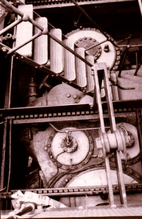 The engine hatch aboard the Cruiser Olympia