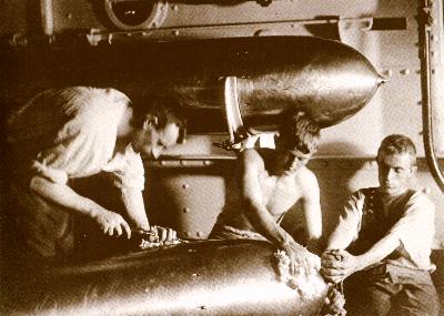 The Cruiser Olympia's torpedomen at work