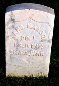 Grave of Hans Hanson, 1st South Dakota Volunter Infantry