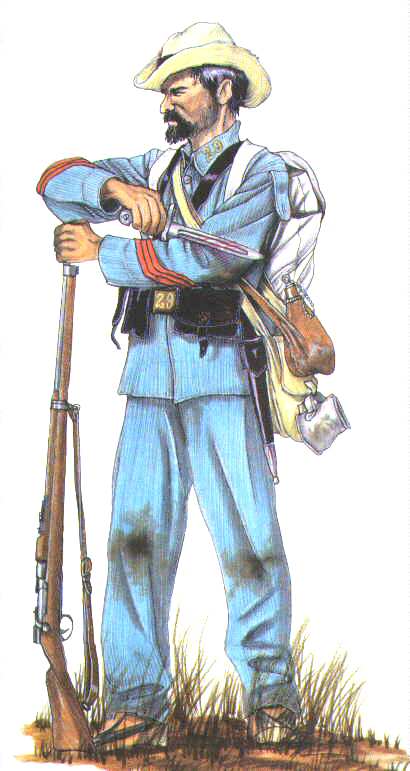 uniform of a corporal in Constitucion Infantry Regiment
